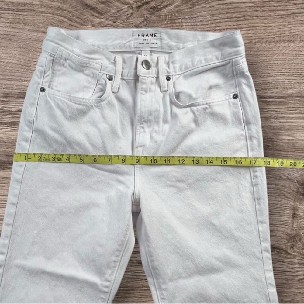 Frame Denim Le Stevie Crop Shredded Raw Hem Jeans Sz: 24 - Picture 11 of 14